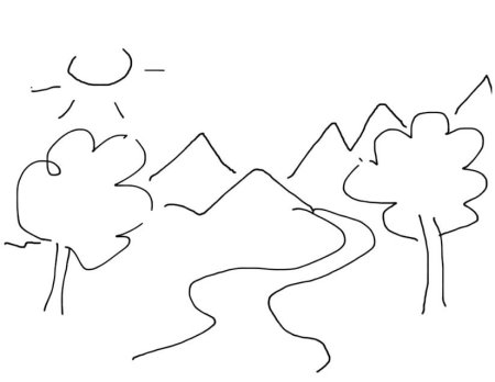 Река рисунок