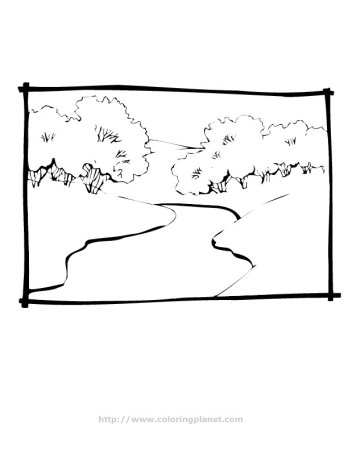 Раскраска пейзаж