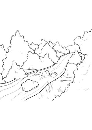 В море. Раскраска