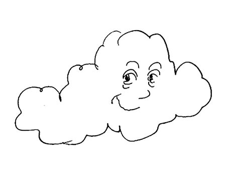 Облако раскраска для детей