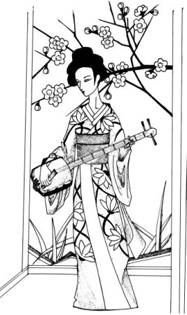 Кимоно рисунок