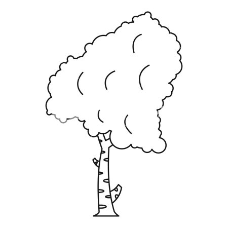 Береза раскраска