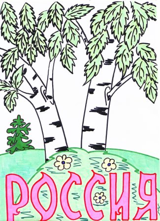 Дерево береза рисунок карандашом