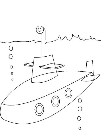 Подводная лодка раскраска