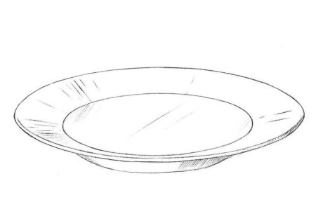 Тарелка раскраска для детей