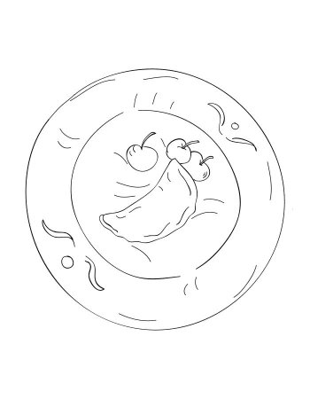 Раскраска чашка с блюдцем