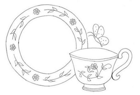 Тарелка раскраска для детей