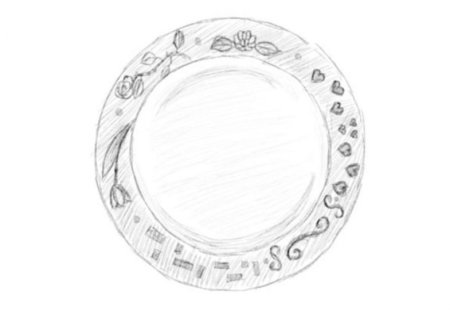 Блюдце раскраска для детей