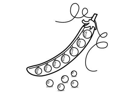 Горох раскраска