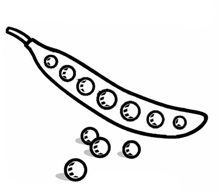 Горох раскраска