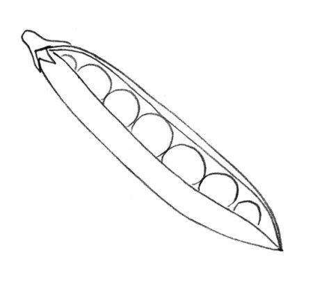 Горох раскраска