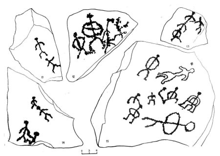 Наскальная живопись Хакасии шаман