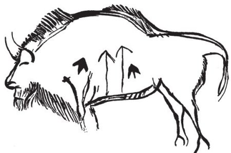 Раскраска наскальные рисунки первобытных людей