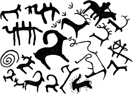 Древние наскальные рисунки Казахстана