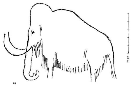 Мамонт наскальный рисунок