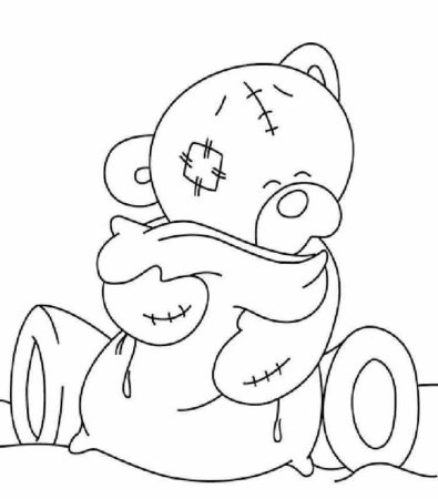 Медвежонок Тедди раскраска