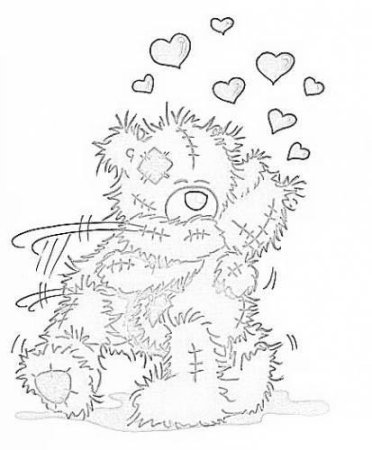 Мишка Тедди раскраска