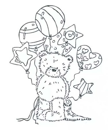 Мишка Тедди раскраска