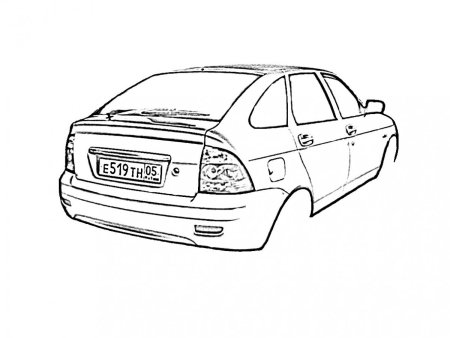 Лада Приора 2170 раскраска