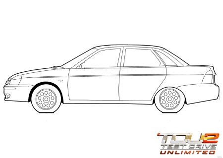 Лада Приора карандашом сбоку