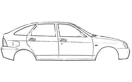 Лада Приора 2172 хэтчбек чертеж