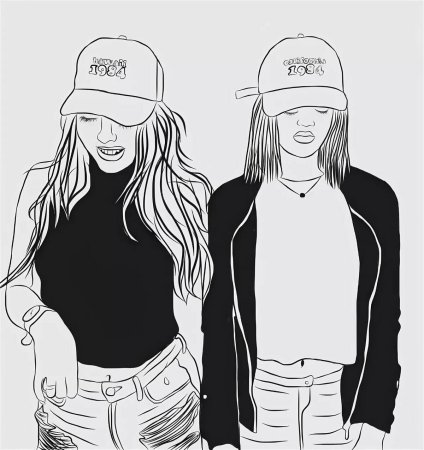 Подруги рисунок