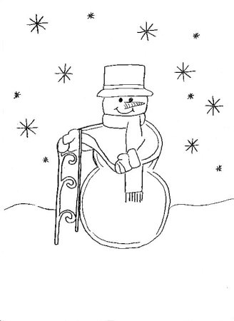 Зимние игры раскраска