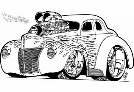 Раскраска hot Wheels крутые Тачки