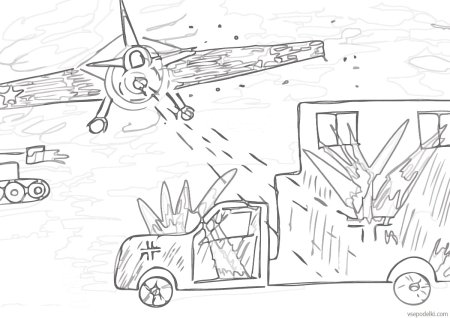 Раскраска танк т - 34 ВОВ 1941-1945