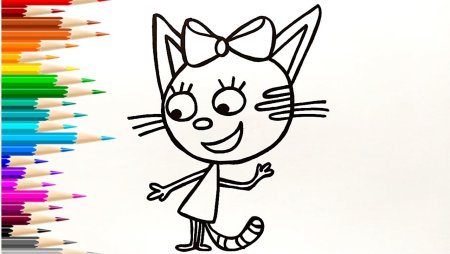 Карамелька три кота нарисовать