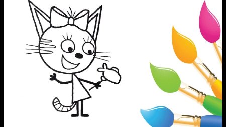 Три кота. Раскраска