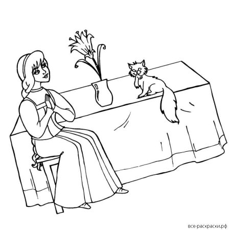 Аленький цветочек раскраска