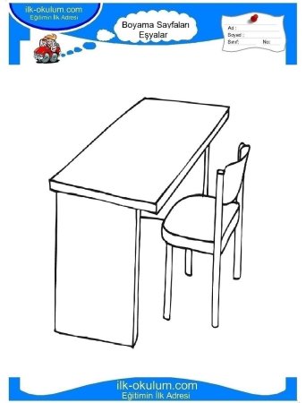 Парта и стул рисунок