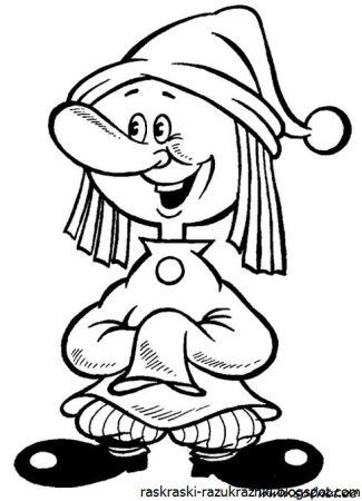 Петушок. Раскраска