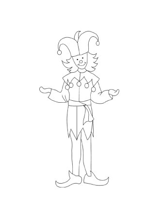 Петрушка раскраска для детей