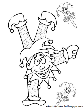 Петрушка раскраска для детей