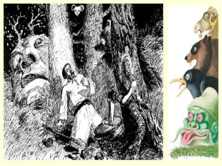 Рисунок к сказке Заколдованное место Гоголь