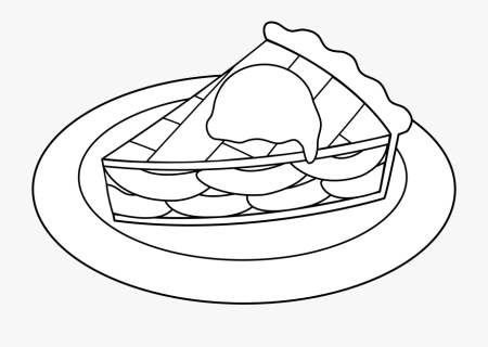 Раскраска кусочек пирога