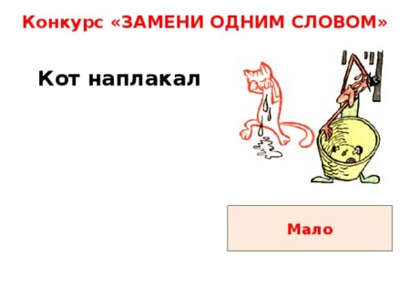 Фразеологический оборот кот наплакал