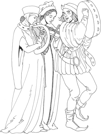 Раскраска средневековье