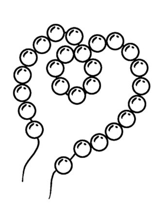 Бусы раскраска для детей