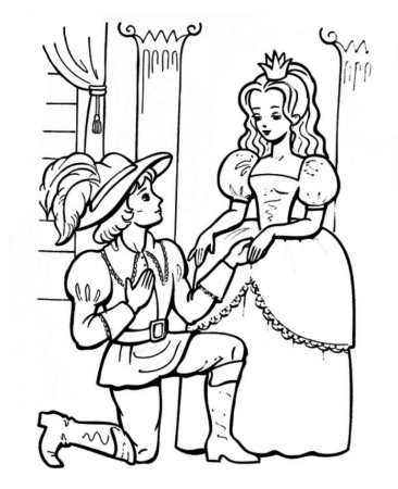 Раскраска к сказке подарки феи Шарль Перро