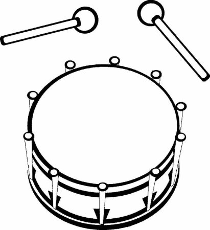 Барабан музыкальный инструмент раскраска