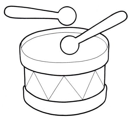 Барабан раскраска