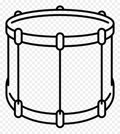 Барабан раскраска для малышей