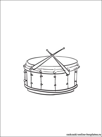 Барабан раскраска