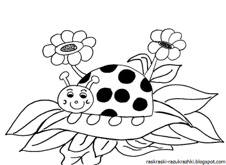 Божья коровка раскраска для детей