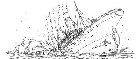 Корабль Титаник раскраска для мальчиков
