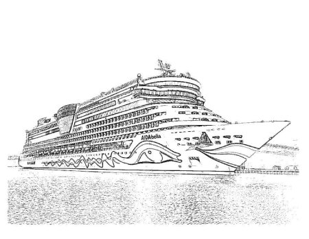 Рисунок лайнер для раскрашивания