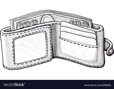 Кошелек нарисованный